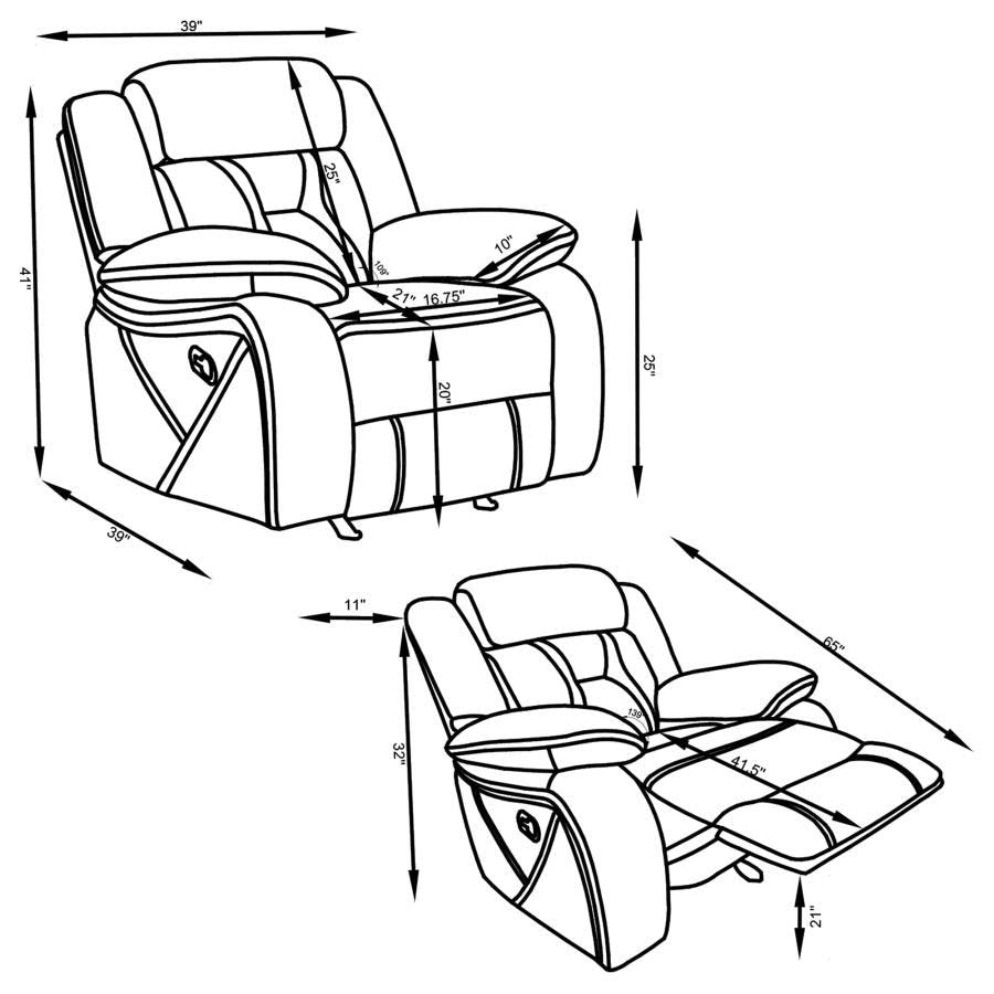 Higgins Tan Reclining Sofa, Love Seat, & Chair by Coaster