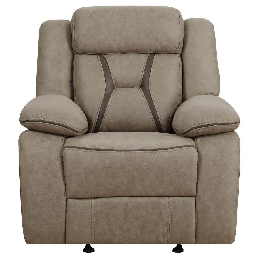 Higgins Tan Glider Recliner by Coaster