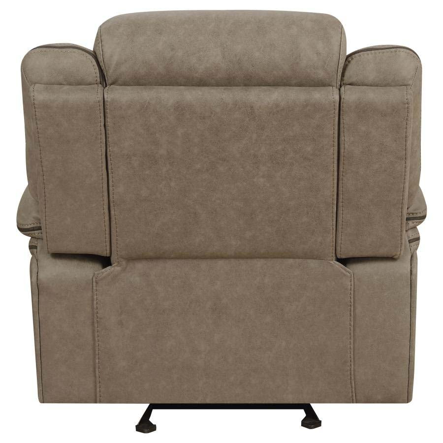 Higgins Tan Glider Recliner by Coaster