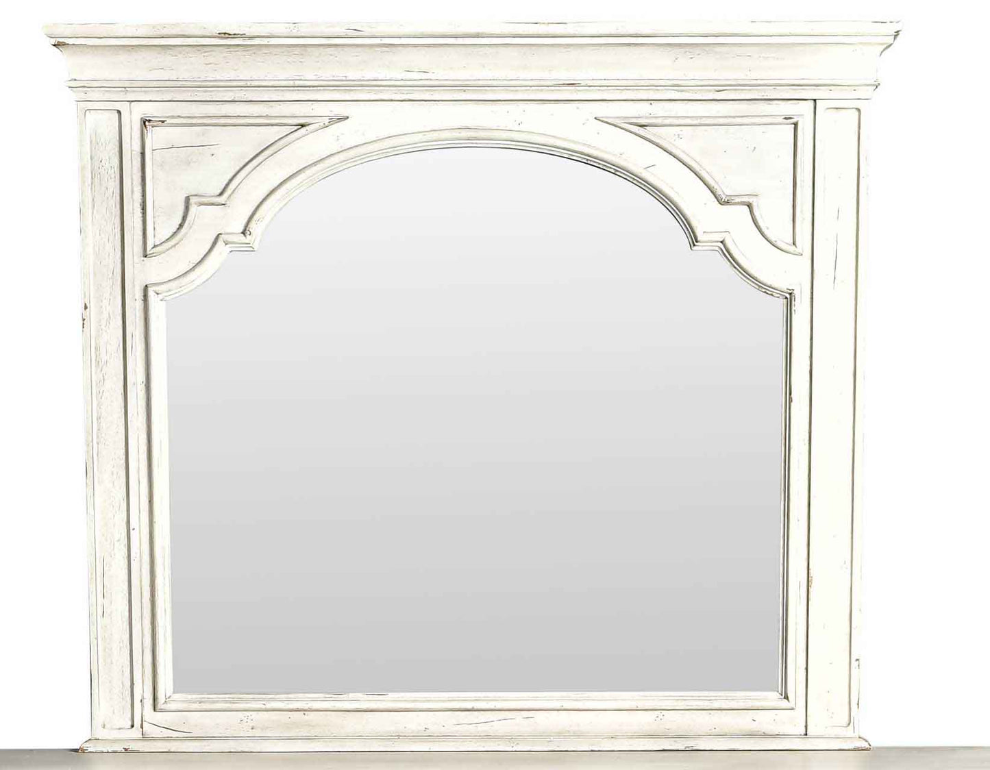 Highland Park Cathedral White Dresser with Mirror by Steve Silver