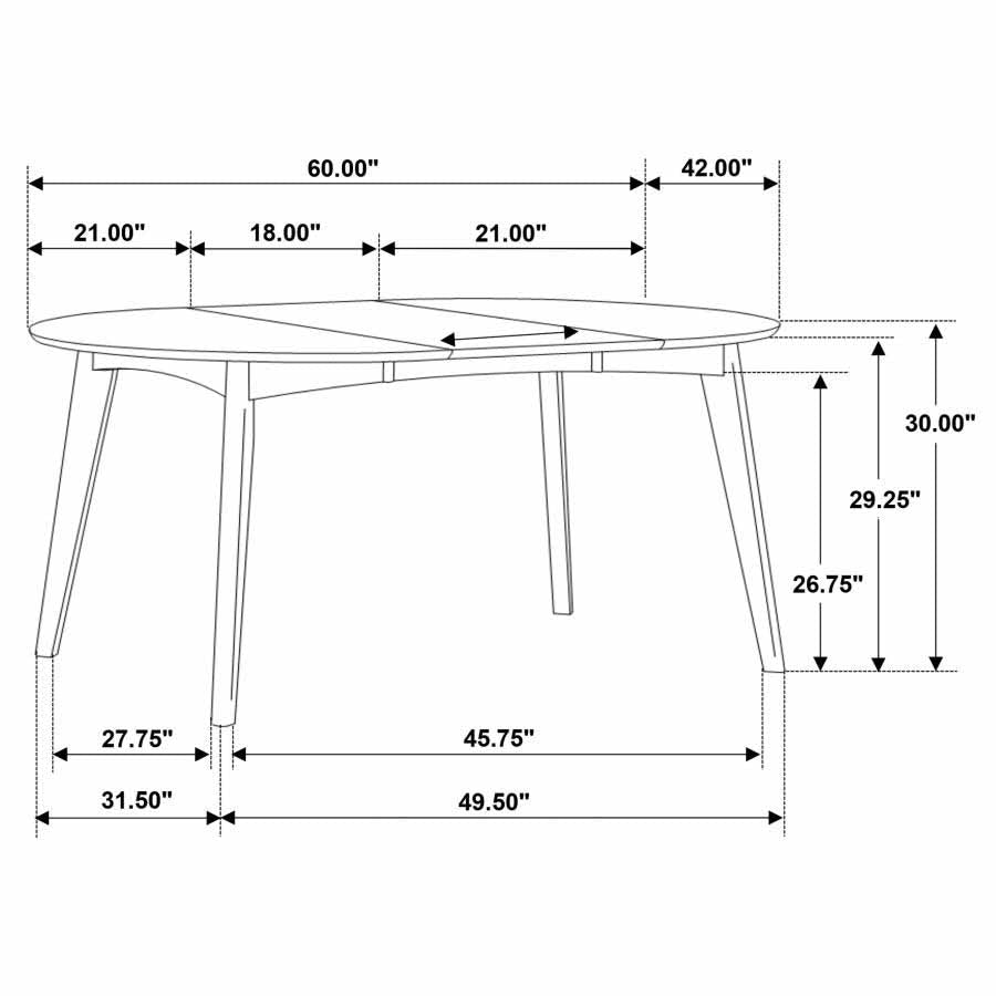 Jedda (table and 4 chairs) by Coaster