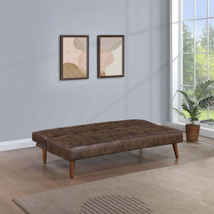 Jenson Coffee Brown Sofa Bed by Coaster