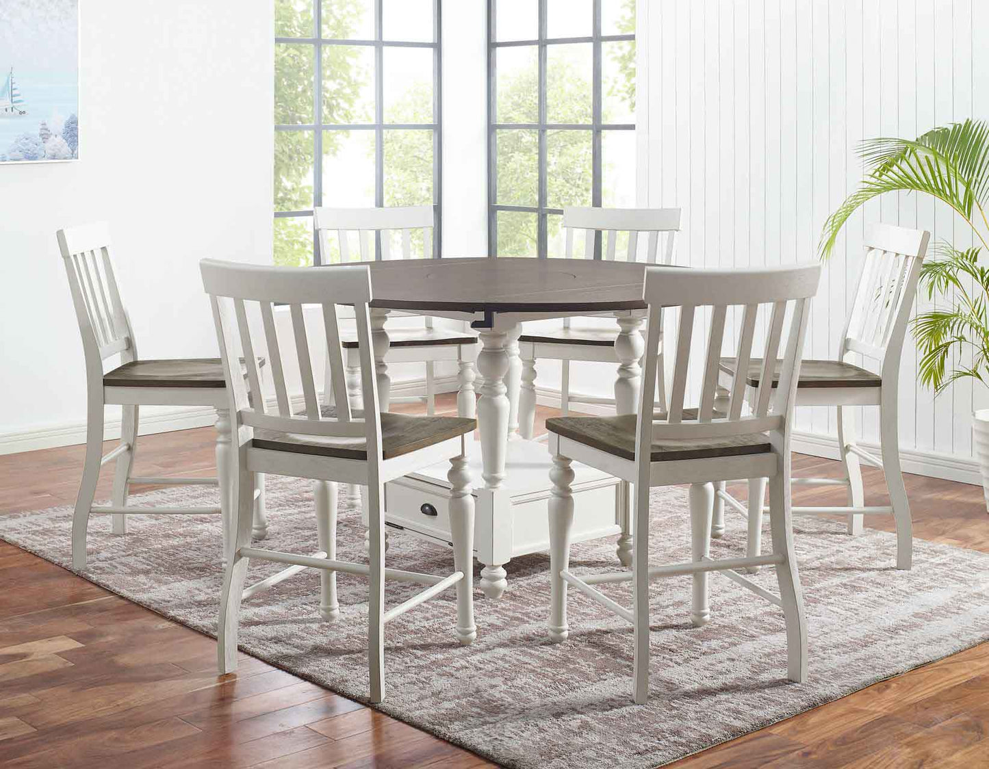 Joanna Two-Tone Drop-Leaf Counter Height Table by Steve Silver