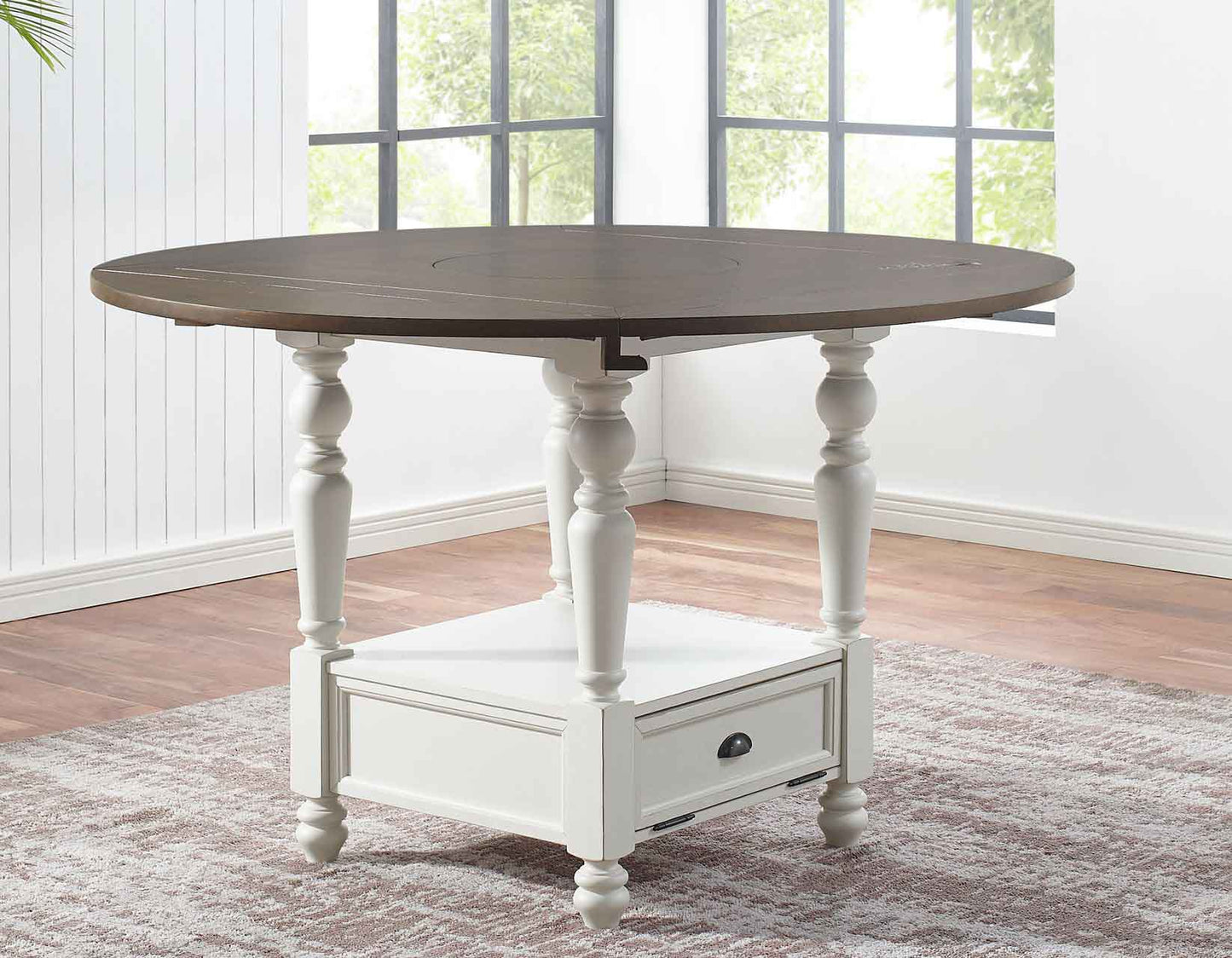 Joanna Two-Tone Drop-Leaf Counter Height Table by Steve Silver