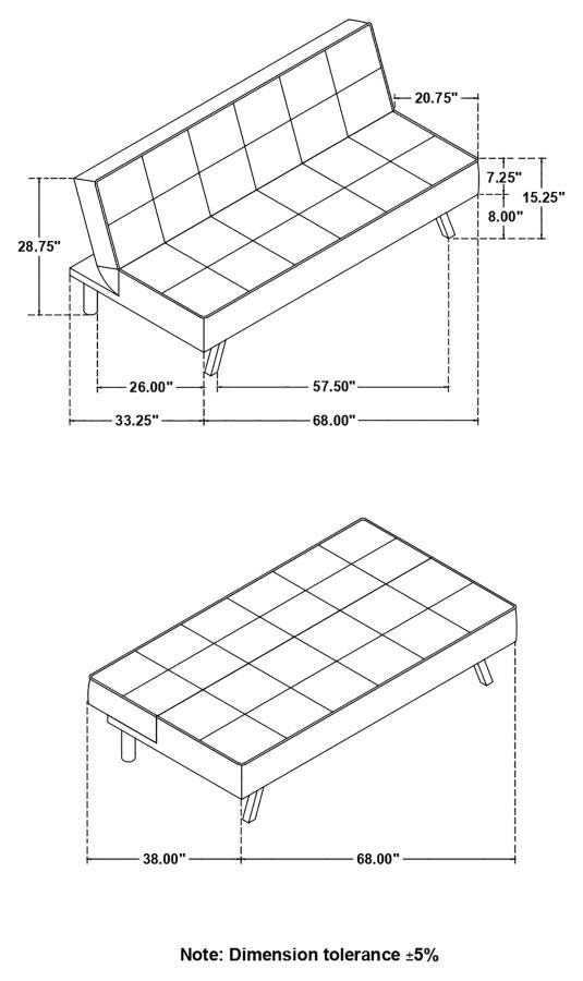 Joel Blue Sofa Bed by Coaster