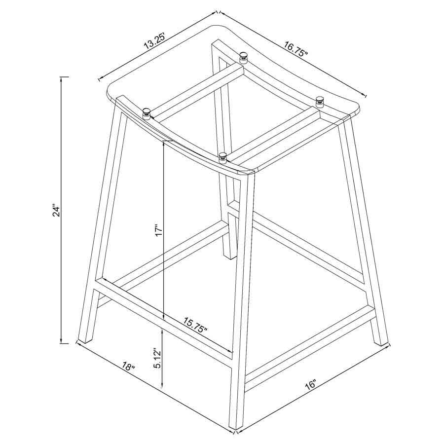 Jovani Counter Height Stools (includes 2 stools) by Coaster