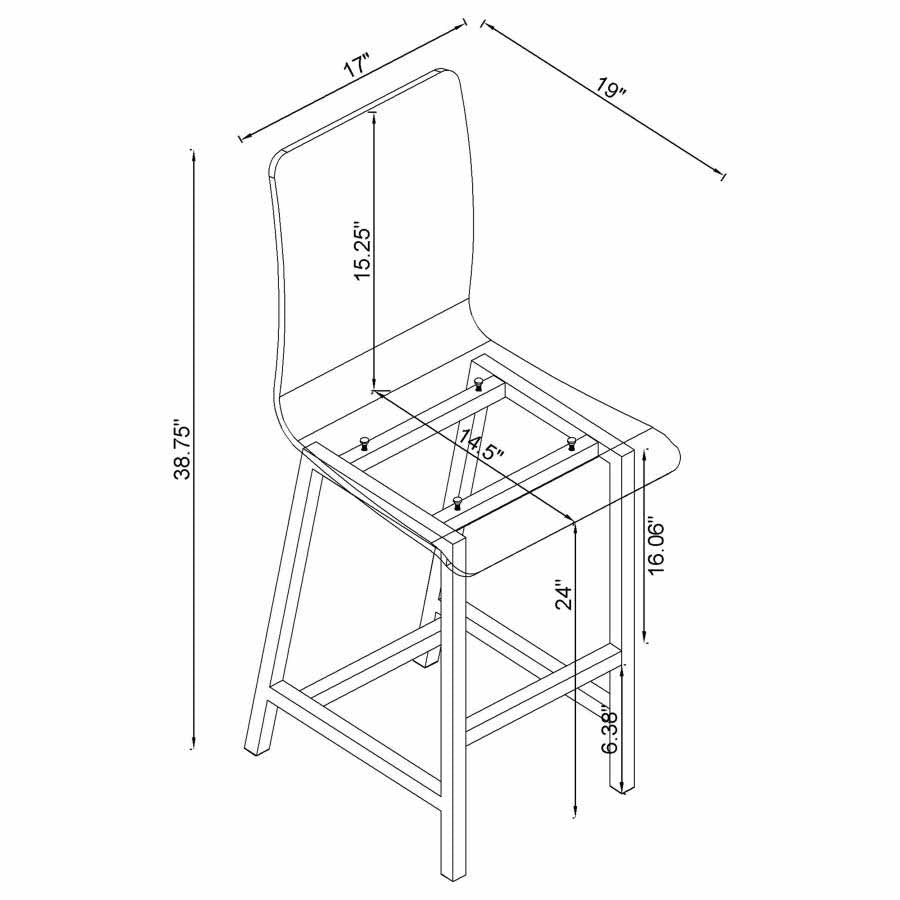 Juelia Counter Height Stools (includes 2 stools) by Coaster