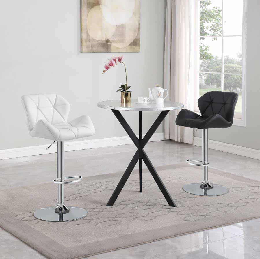 Berrington Black Bar Stools (includes 2 bar stools) by Coaster