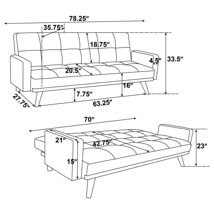 Kourtney Terracotta Sofa Bed by Coaster