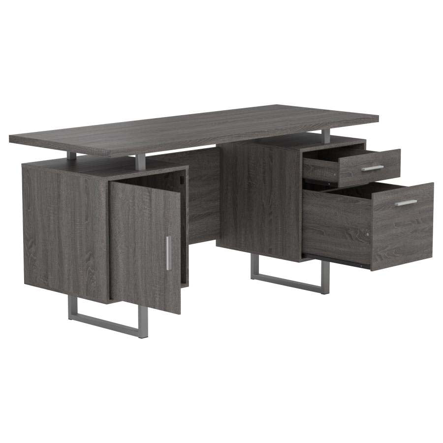 Lawtey Weathered Grey Desk by Coaster