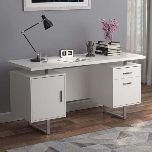 Lawtey White Desk by Coaster