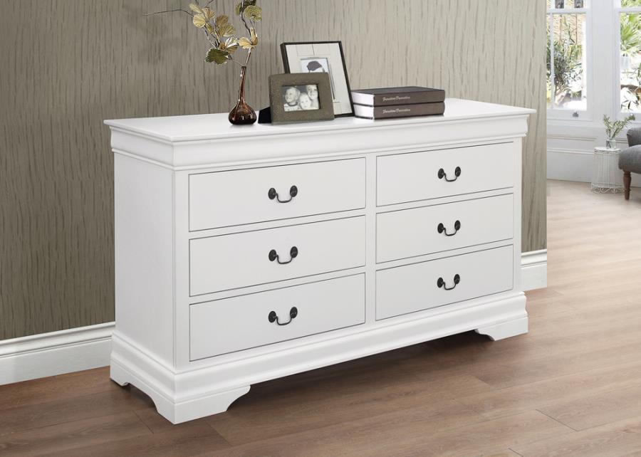 Louis Philippe White Dresser by Coaster – Dallas Furniture Online