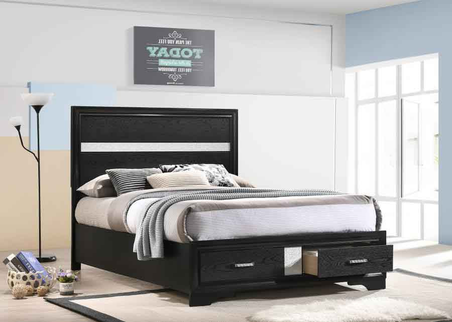 Full Miranda Black Storage Bed Frame by Coaster