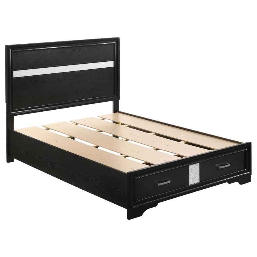 Full Miranda Black Storage Bed Frame by Coaster