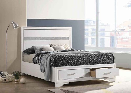 Full Miranda White Storage Bed Frame by Coaster