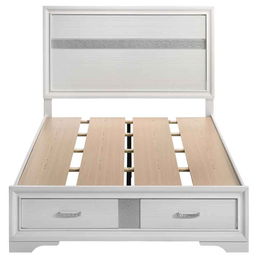 Full Miranda White Storage Bed Frame by Coaster