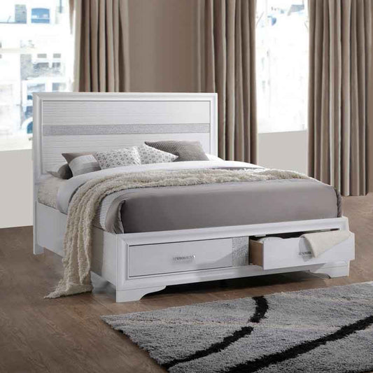 Queen Miranda White Storage Bed Frame by Coaster