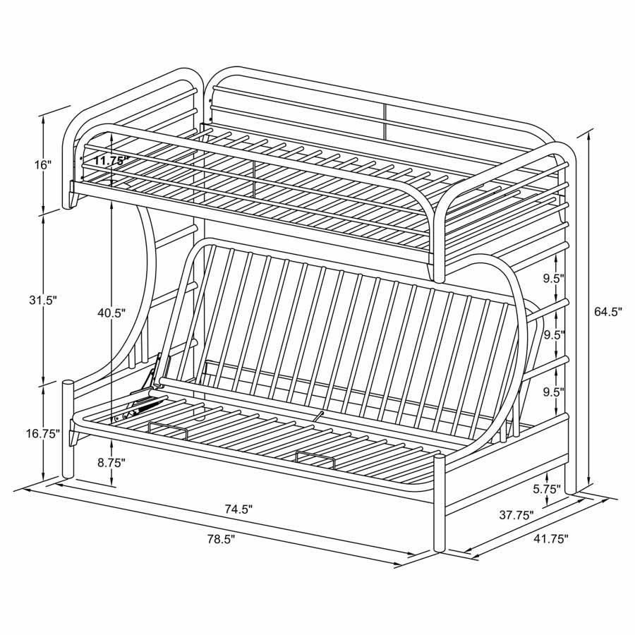 Montgomery Twin over Futon Bunk Bed by Coaster