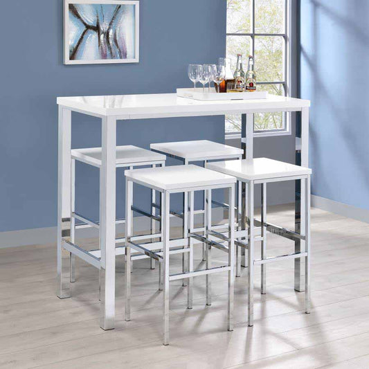 Natividad Bar Height Set (table and 4 stools) by Coaster