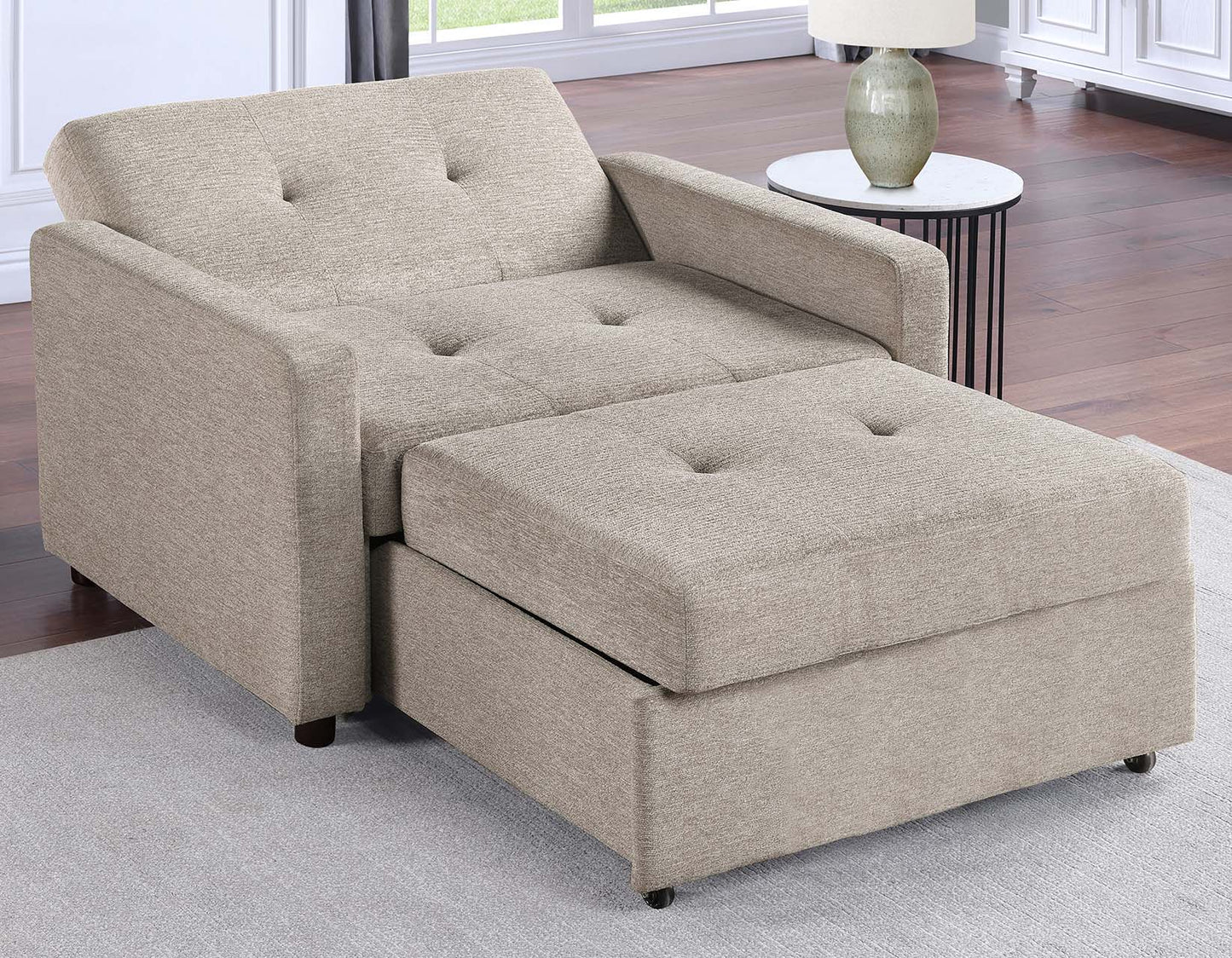 Noah Brown Convertible Sleeper Chair-and-a-Half by Steve Silver