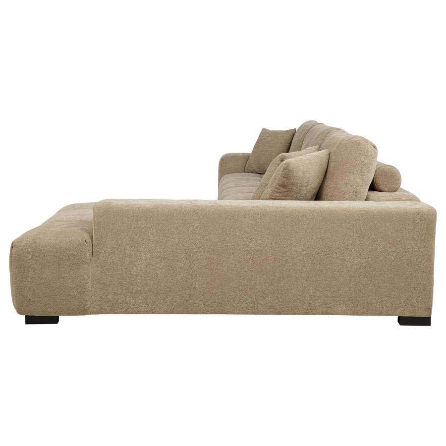 Octavia Camel Chaise Sofa Sectional by Coaster