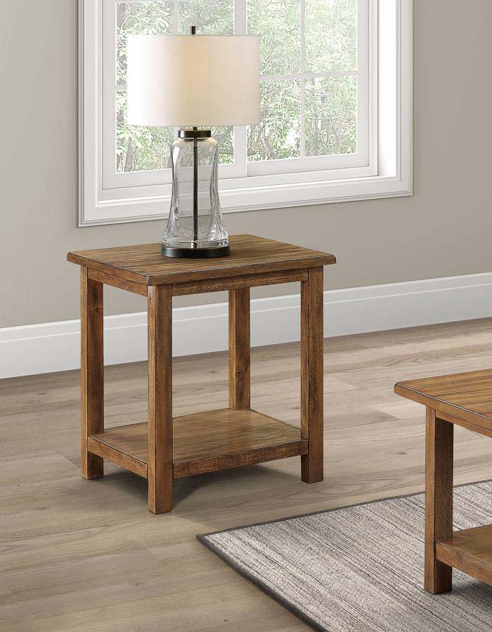 Payne Distressed Brown End Table with Drawer by Coaster