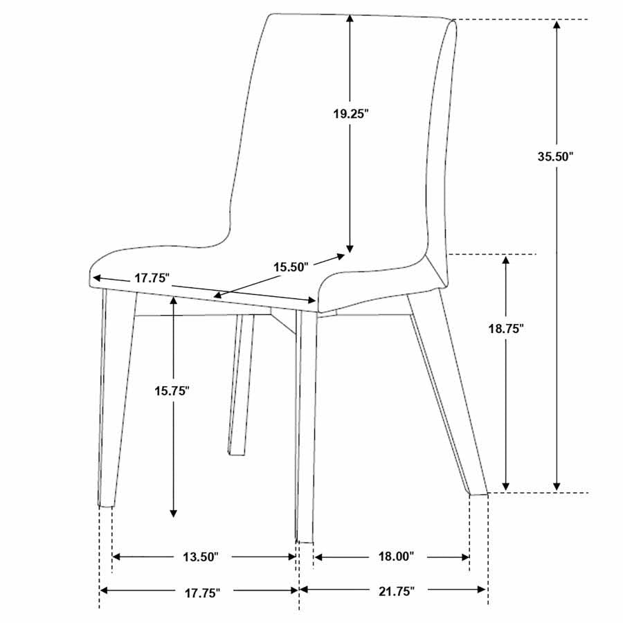 Redbridge Dining Set (table and 6 chairs) by Coaster