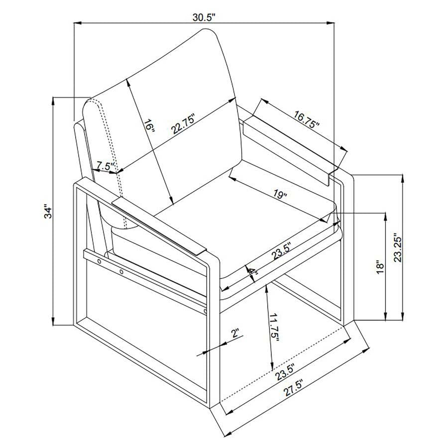 Rosalind Brown Accent Chair by Coaster