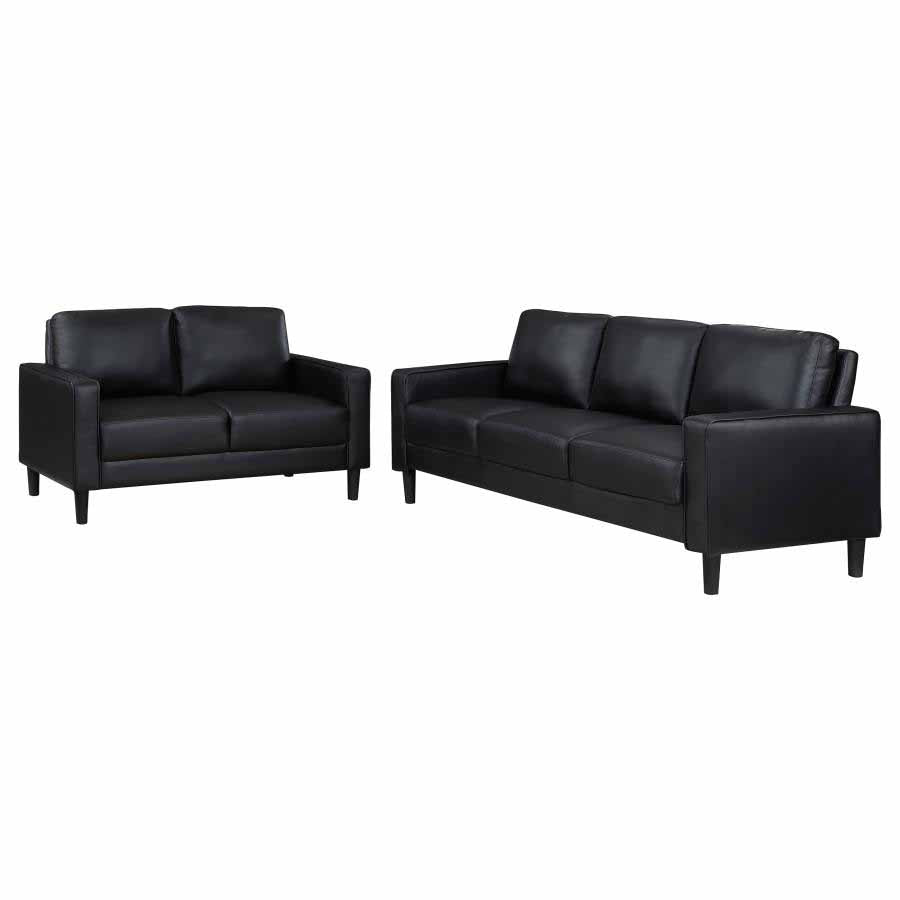 Ruth Black Sofa and Love Seat by Coaster
