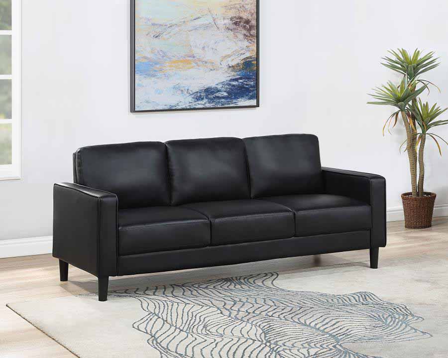 Ruth Black Sofa and Love Seat by Coaster
