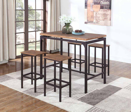 Santana Bar Height Set (table and 4 stools) by Coaster