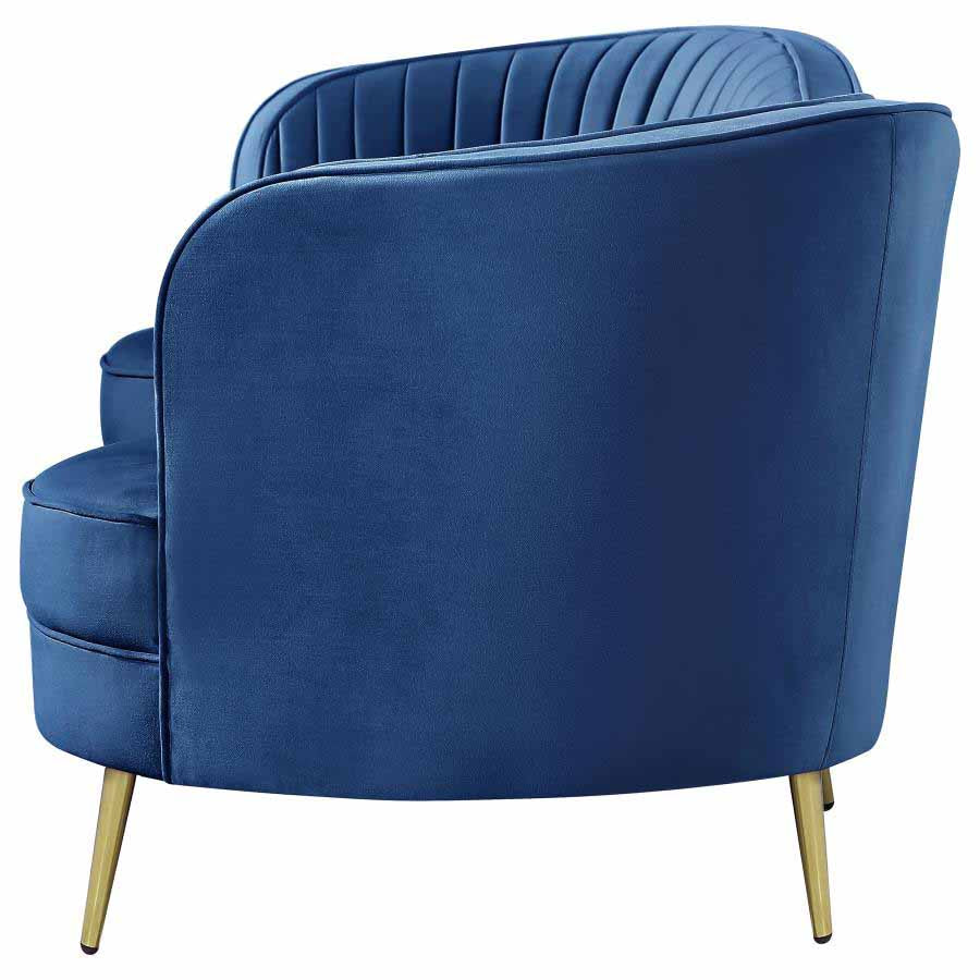 Sophia Blue Camel Back Sofa by Coaster