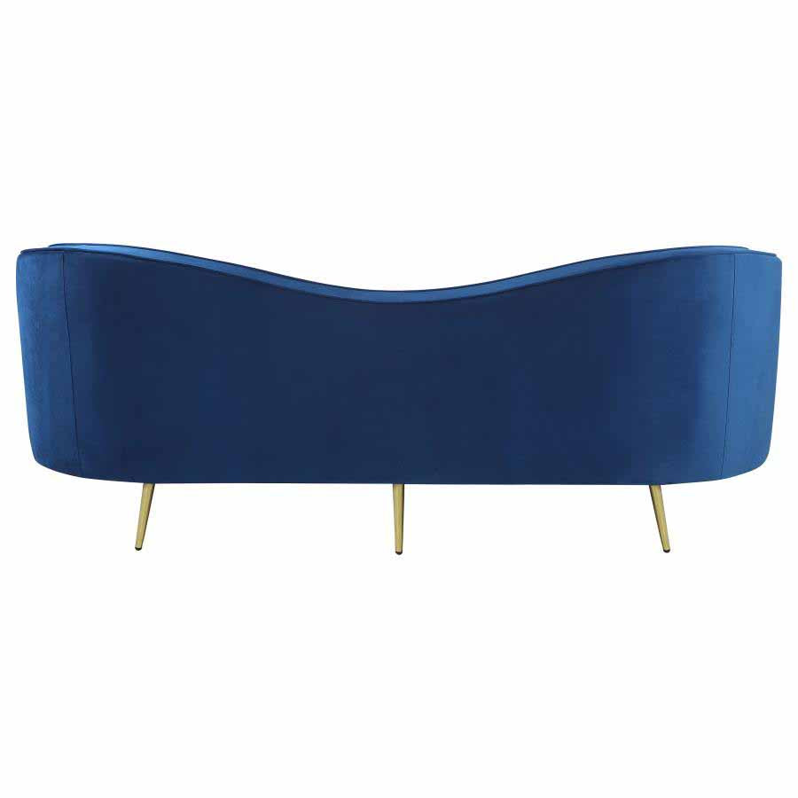 Sophia Blue Camel Back Sofa by Coaster