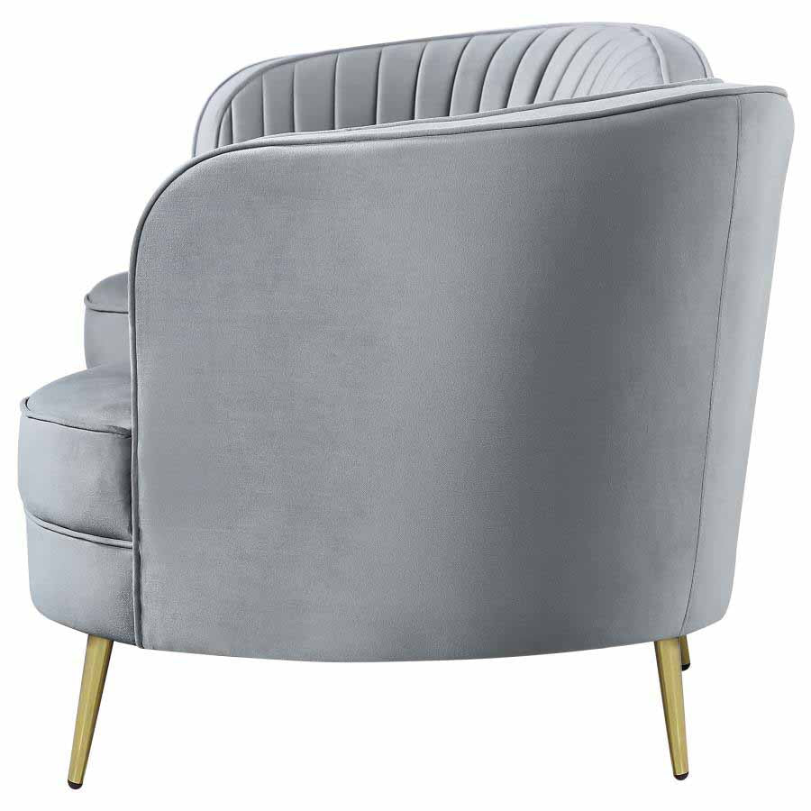 Sophia Grey Camel Back Sofa by Coaster