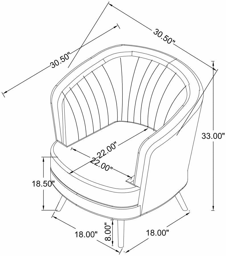 Sophia Grey Camel Back Sofa, Love Seat, and Chair by Coaster