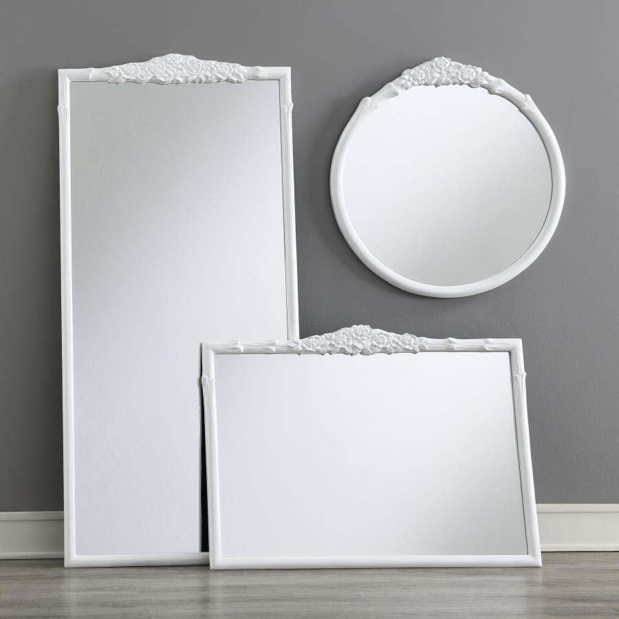 Sylvie Black French Provincial Rectangular Mantle Mirror by Coaster