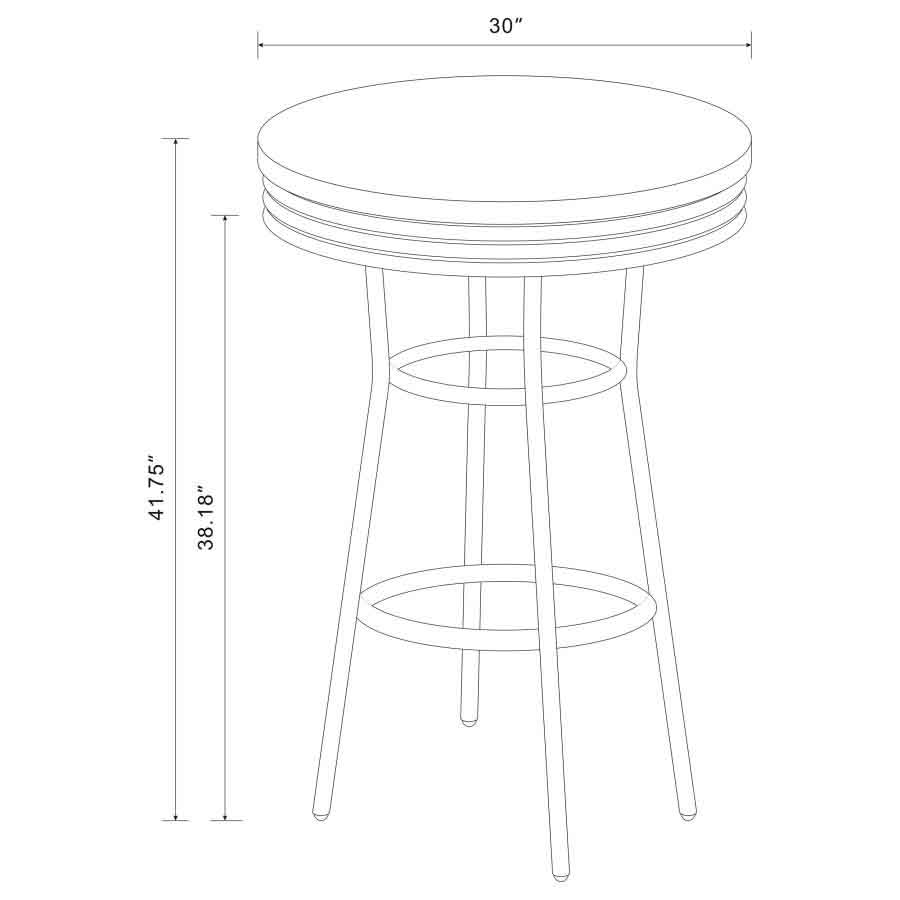 Retro Round Black Bar Table by Coaster
