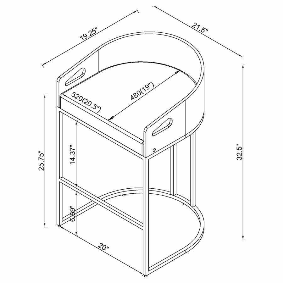 Thermosolis Counter Height Stools (includes 2 stools) by Coaster