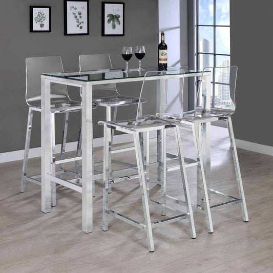 Tolbert Bar Height Set (table and 4 stools) by Coaster
