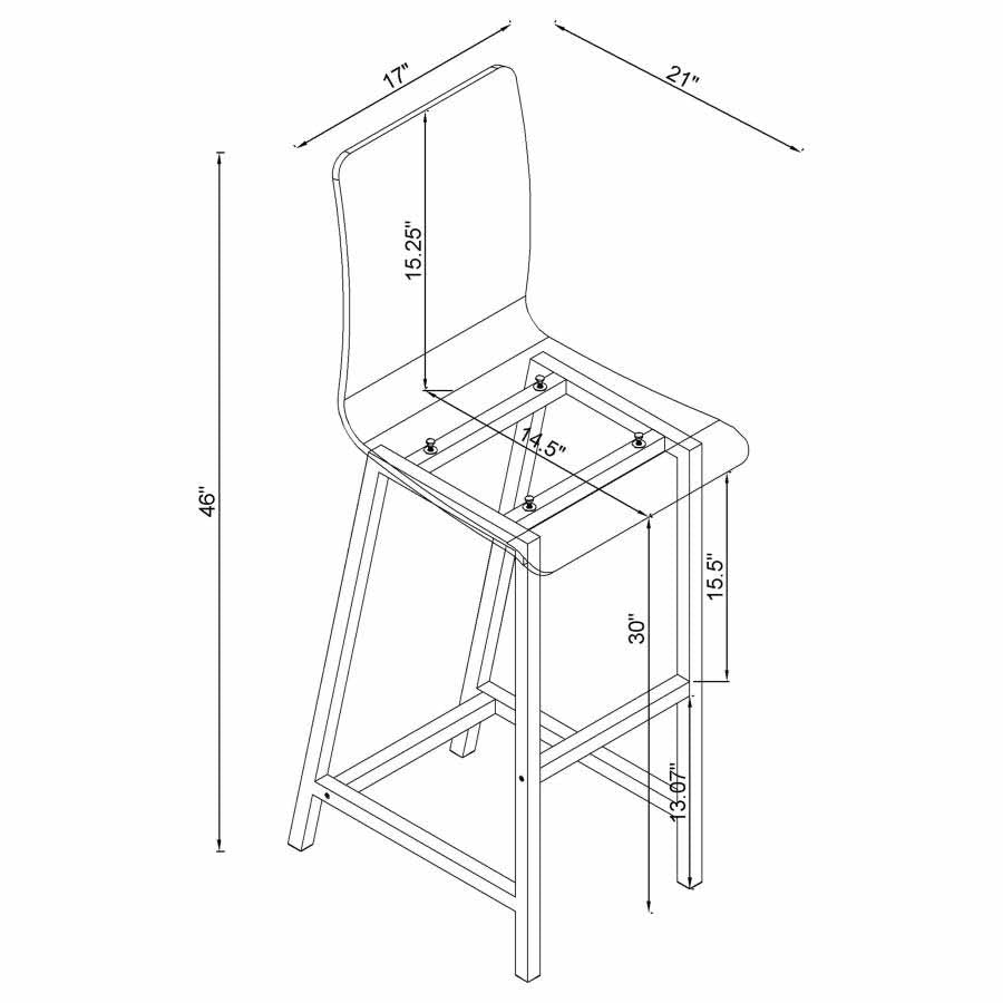 Juelia Bar Stools (includes 2 stools) by Coaster