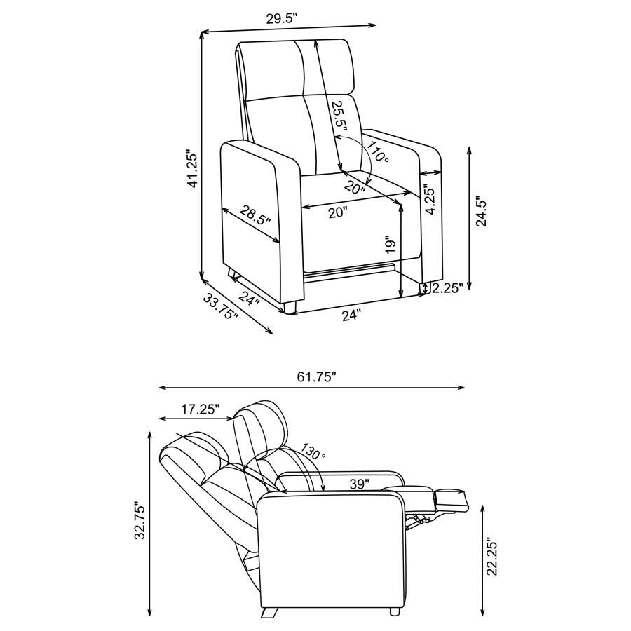 Toohey Home Theater Recliner by Coaster