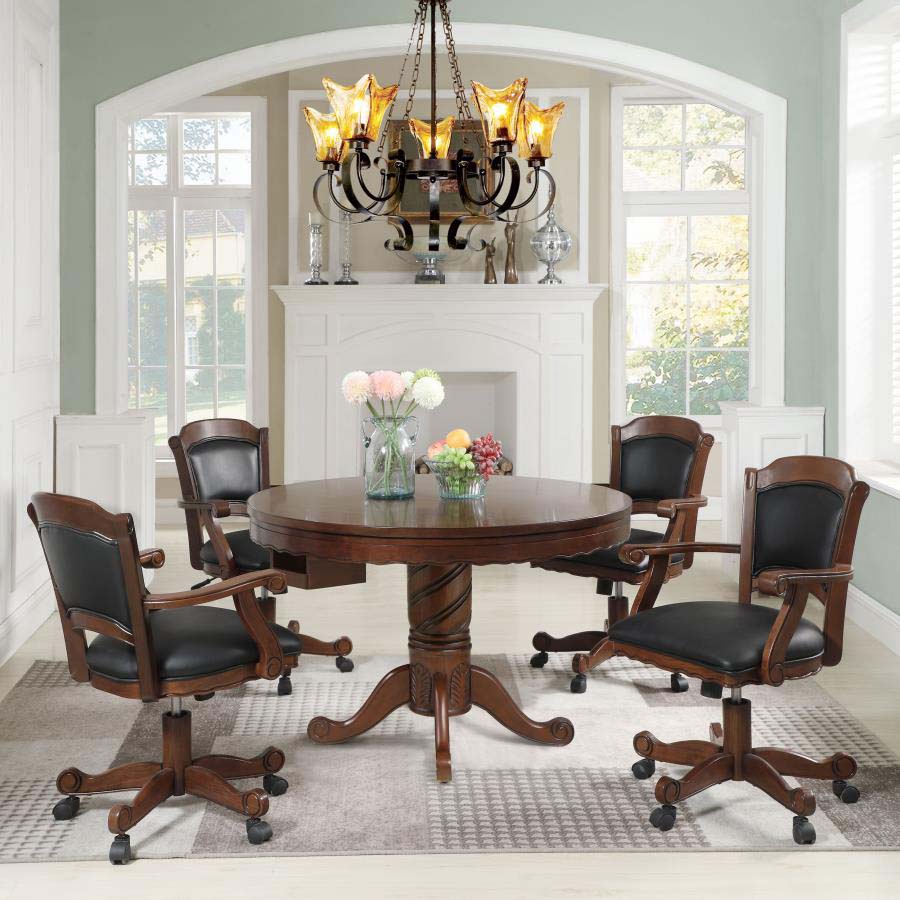 Turk Game Table Set (table and 4 chairs) by Coaster