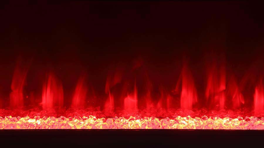 Vallerie Black TV Stand with Visual Flame by Coaster