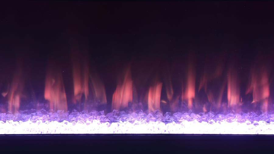 Vallerie Black TV Stand with Visual Flame by Coaster