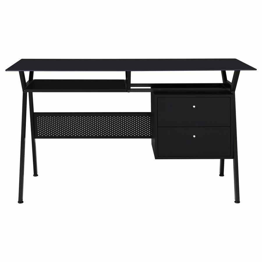 Weaving Computer Desk with Keyboard Tray by Coaster