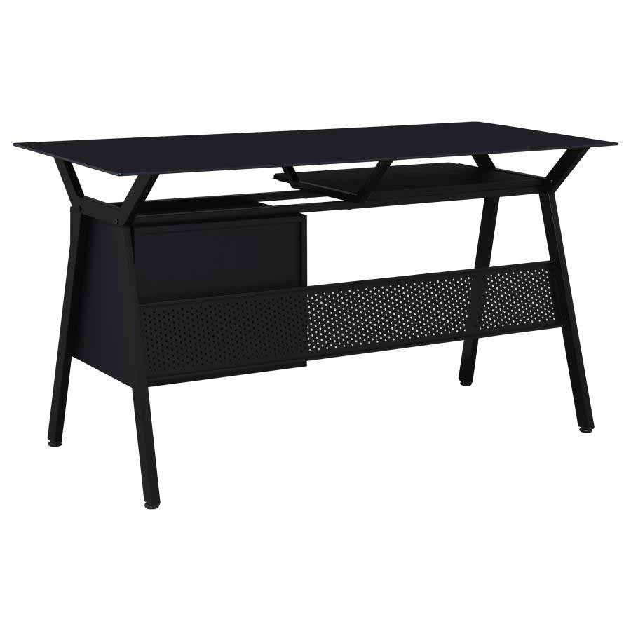 Weaving Computer Desk with Keyboard Tray by Coaster
