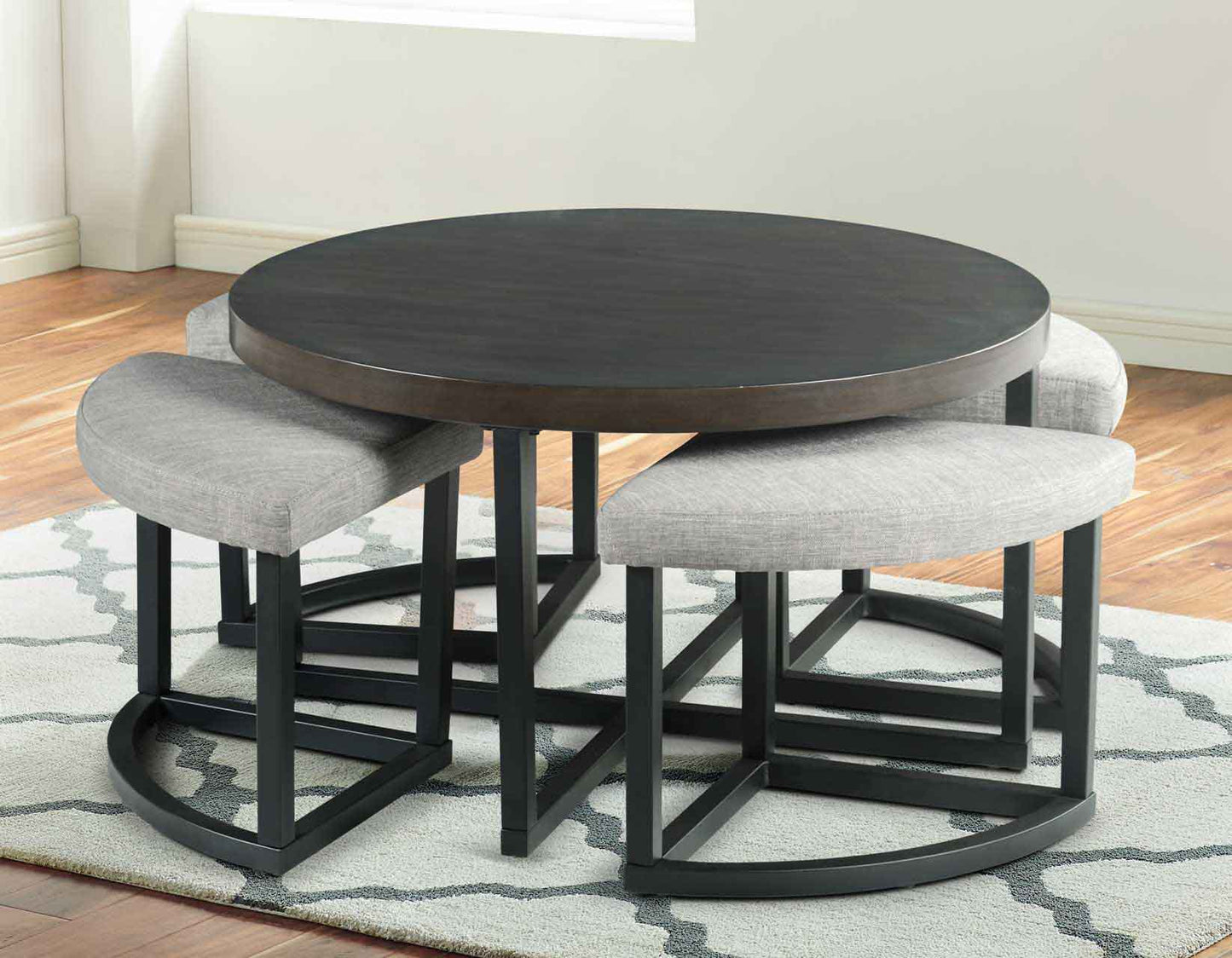 Yukon Coffee Table with Stools by Steve Silver