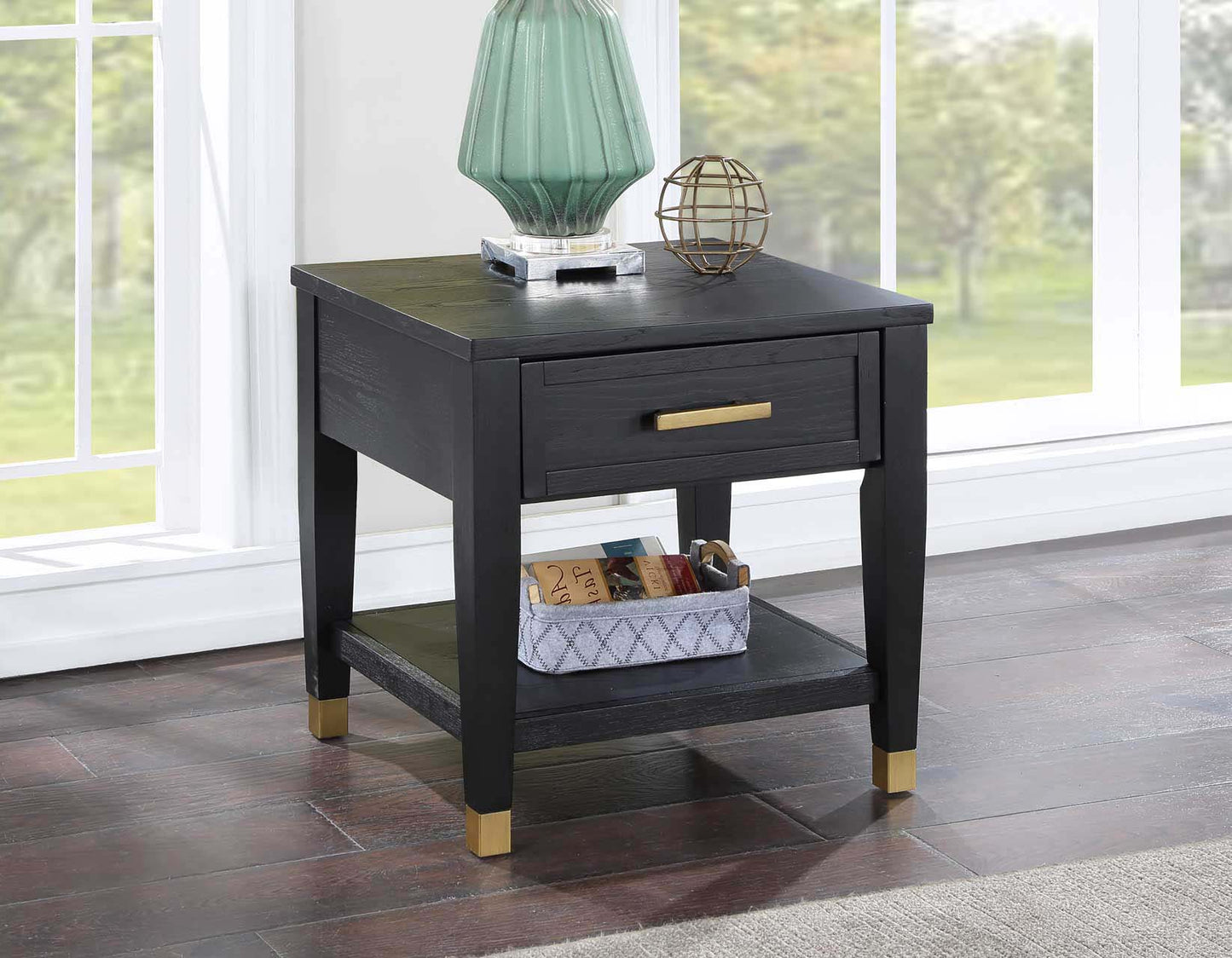 Yves End Table with Drawer by Steve Silver
