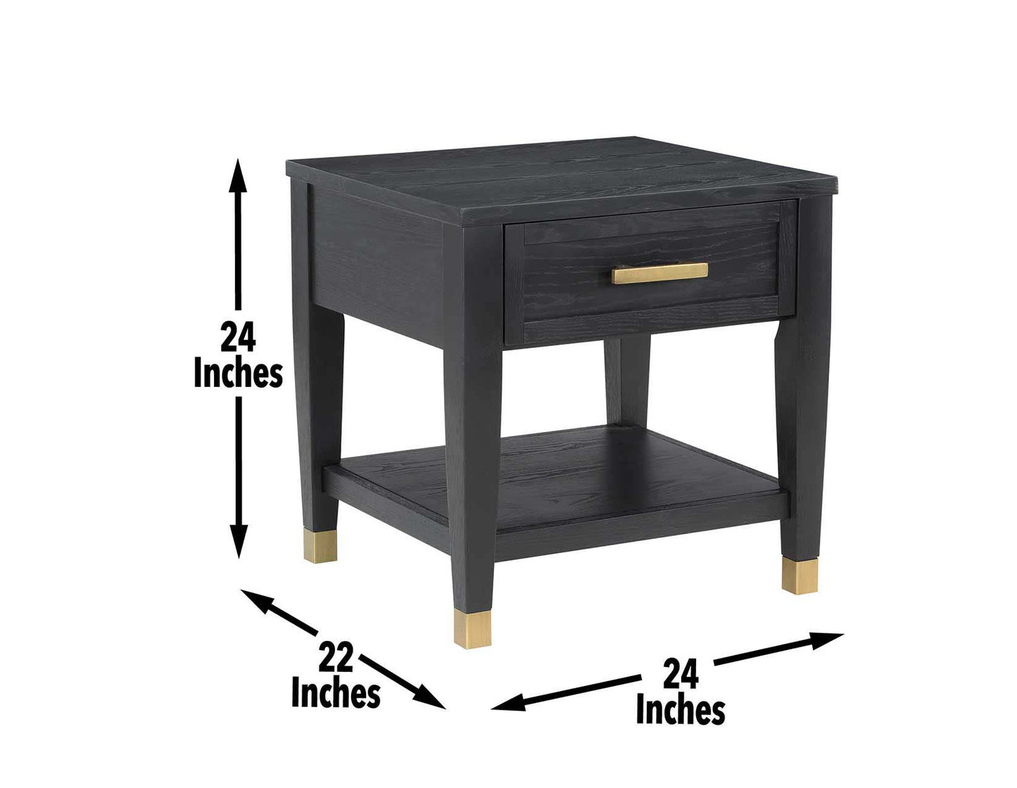 Yves End Table with Drawer by Steve Silver