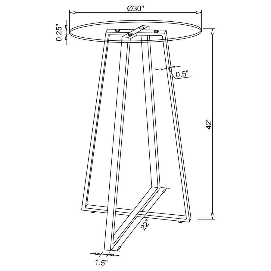 Zanella Bar Table by Coaster